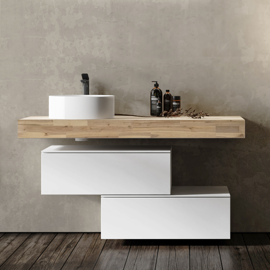 Тумба Modulare подвесная 120 белая