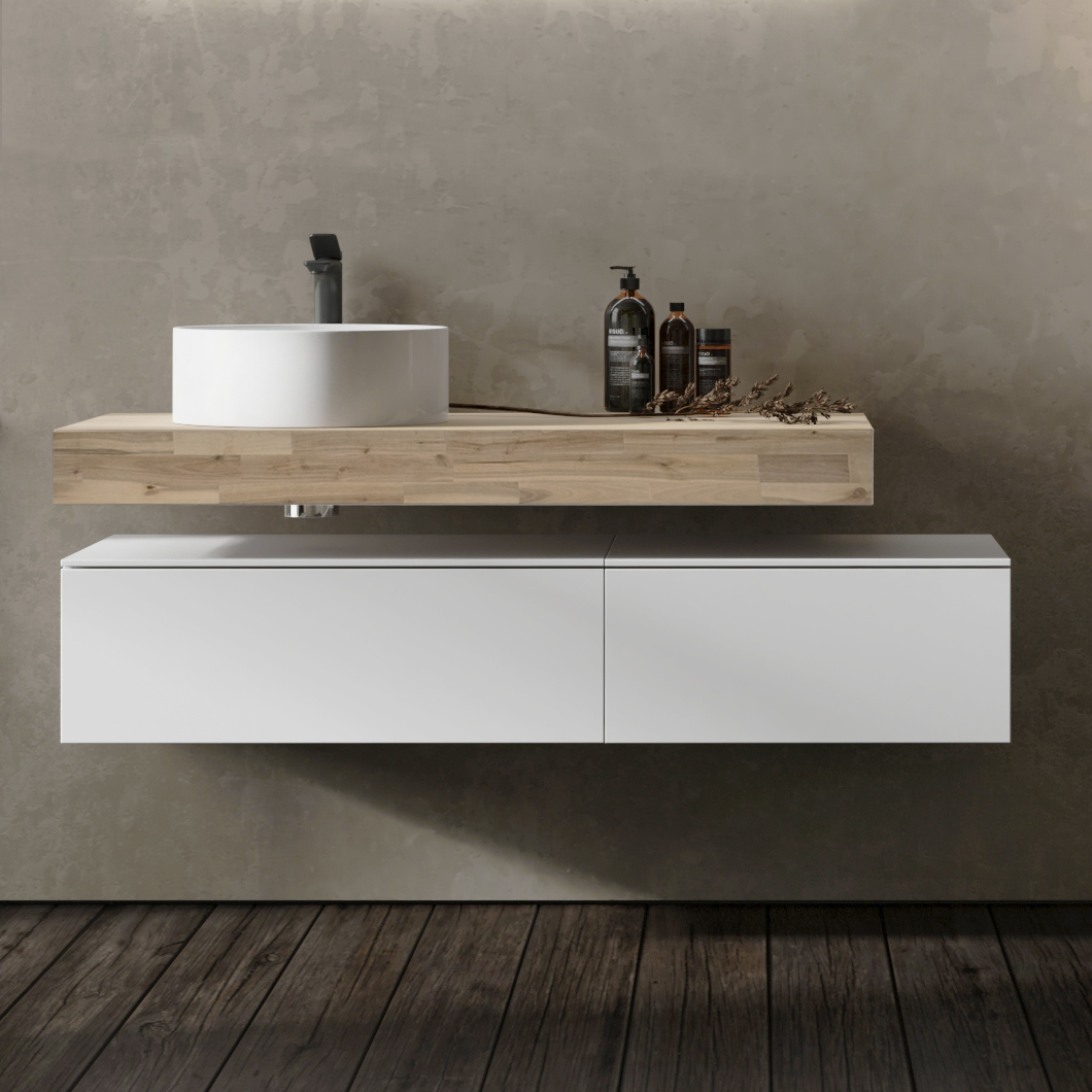 Тумба Modulare подвесная 140 белая