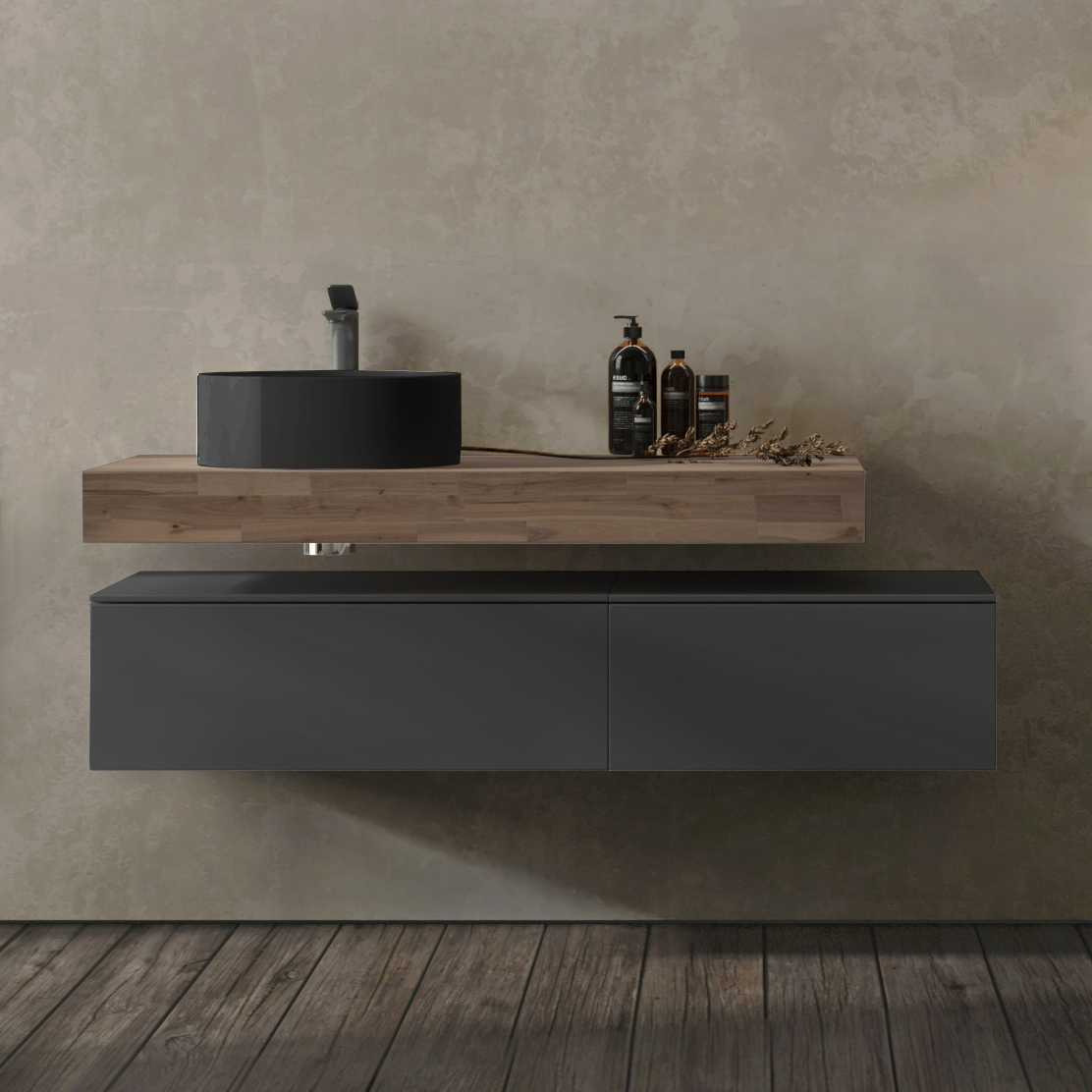 Тумба Modulare подвесная 140 антрацит